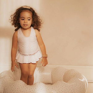 Купальник с юбочкой Mrs. Ertha "Marie Unique Dots", шоколадная крошка